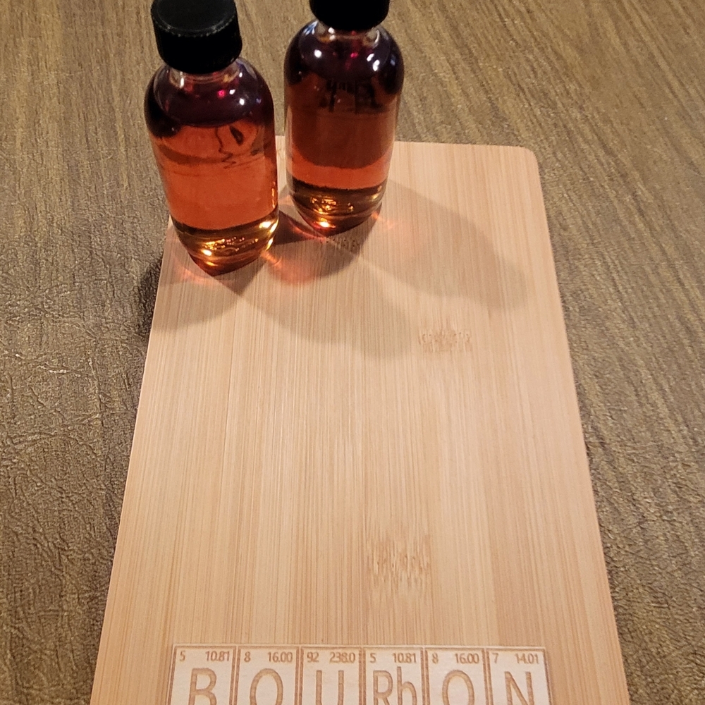 Mini 8 x 6 Bourbon Sample Charcuterie Boards (4 Boards/8 Bottles)